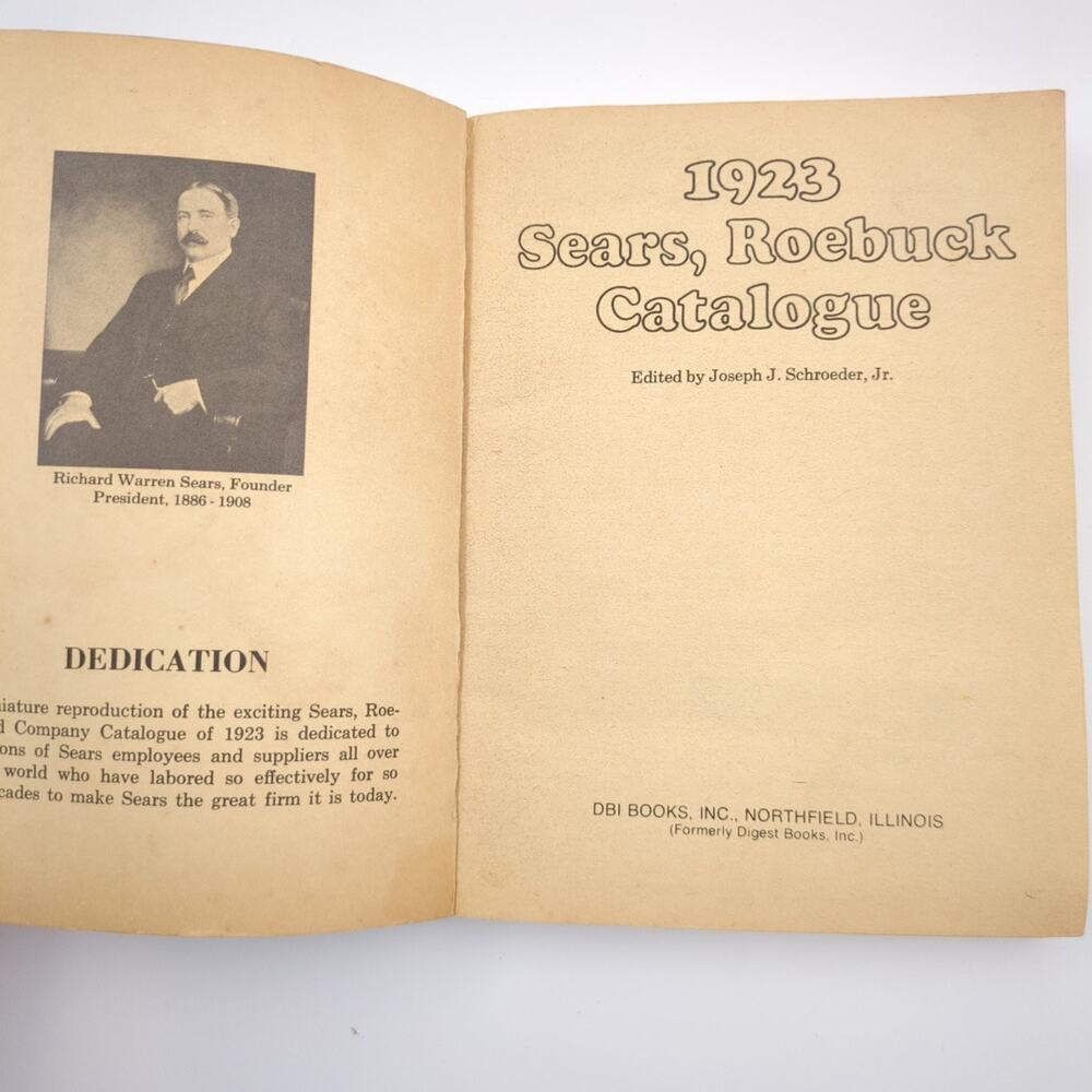 1923 Sears, Roebuck Catalogue Joseph Schroeder Jr. Reprint Vintage Americana DBI - Picture 4 of 8